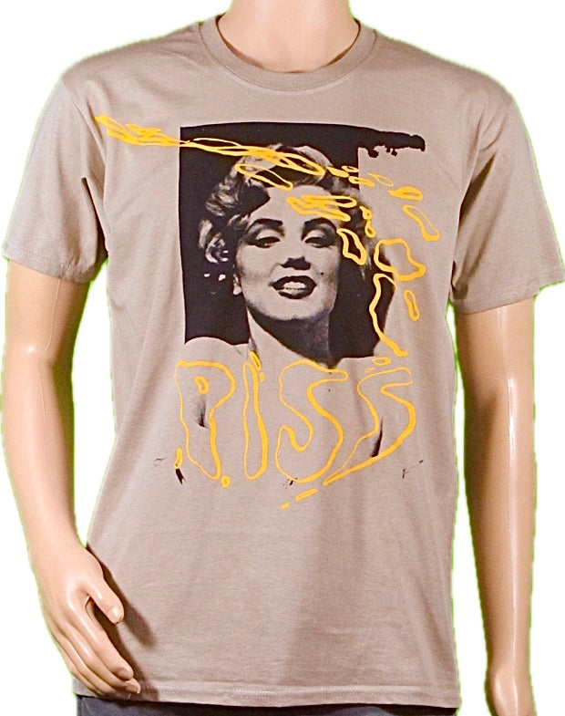 SALE: Marilyn  on khaki tee size medium