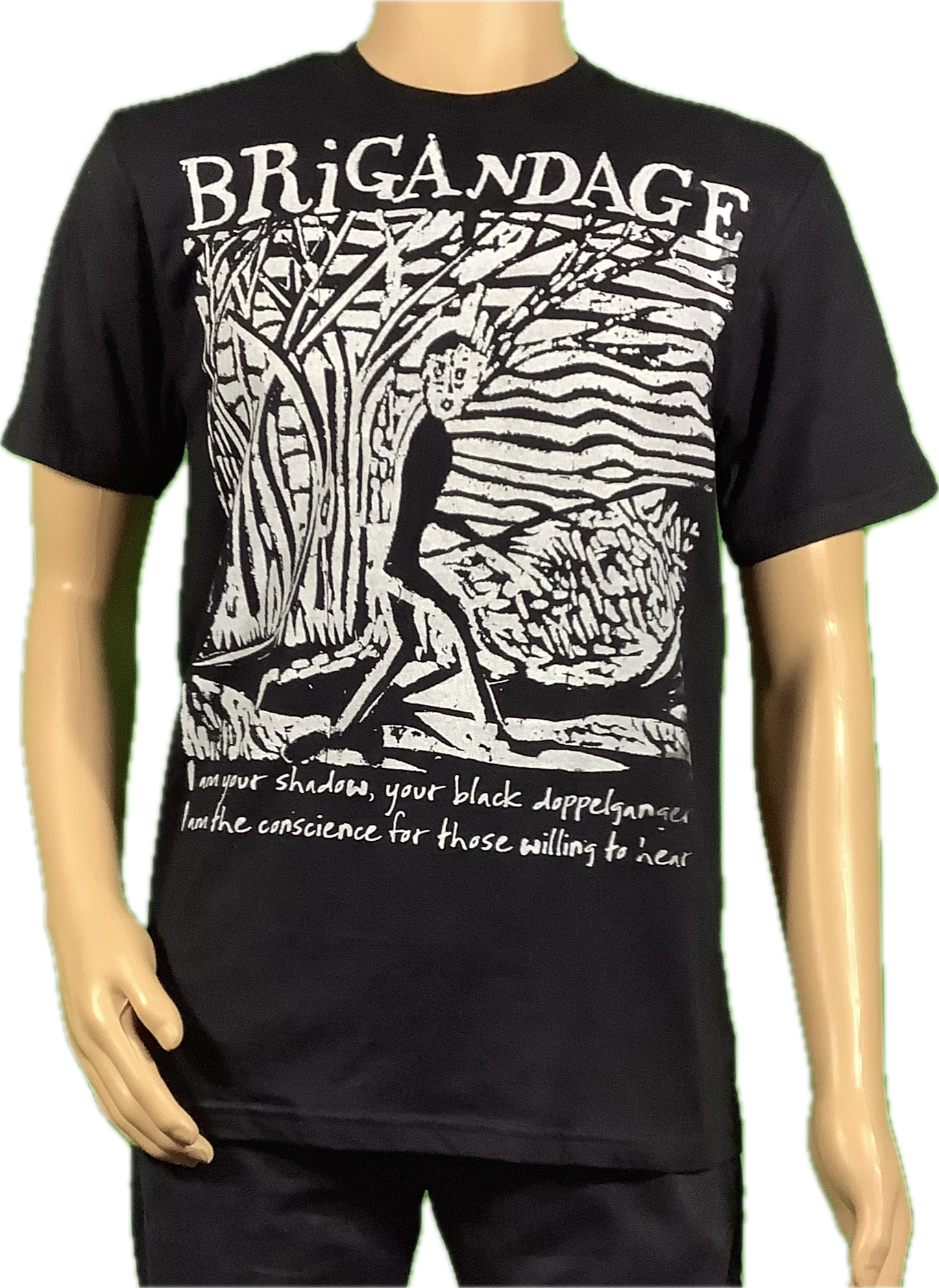 SALE: Brigandage  black t-shirt (medium) 53cms wide