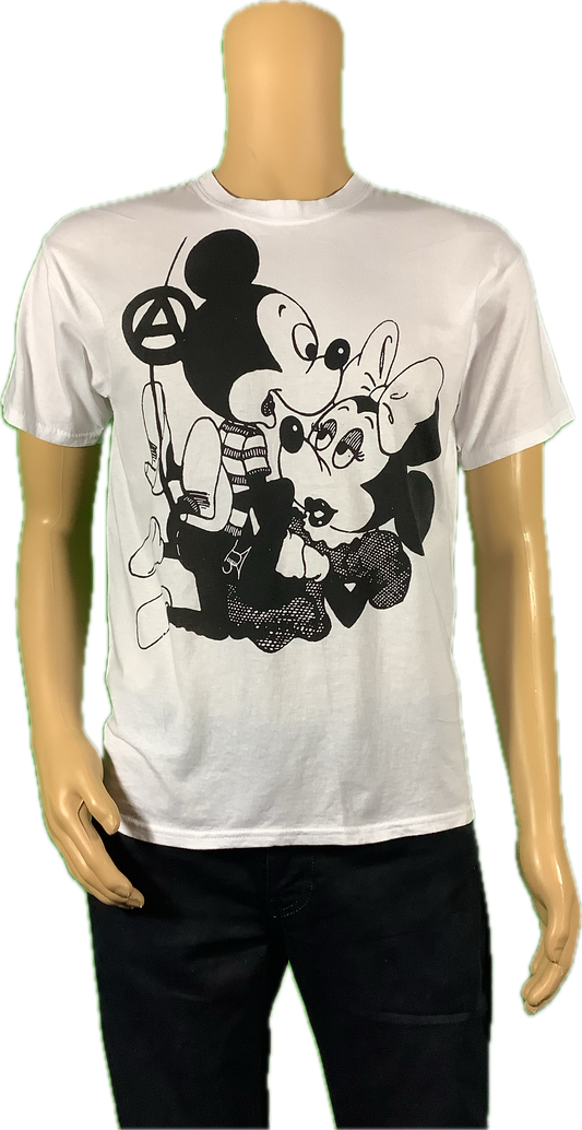 SALE: Mickey & Minnie  white t-shirt - Medium