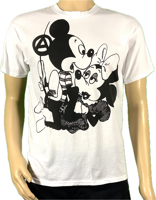 SALE: Mickey & Minnie  white t-shirt - Medium