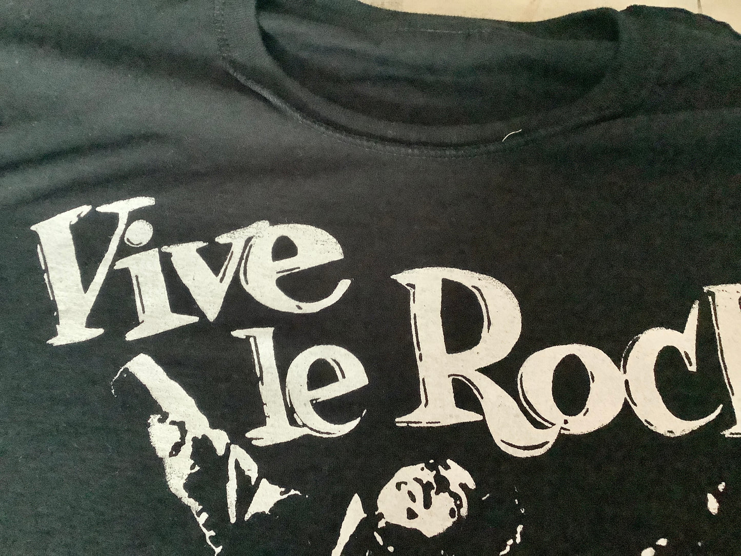 SALE: Little Richard Vive le Rock black T-SHIRT Large 57cms