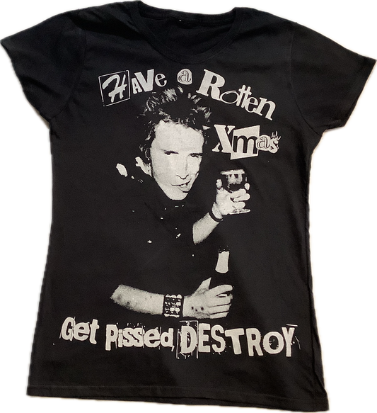 Have a Johnny Xmas black ladies t-shirt