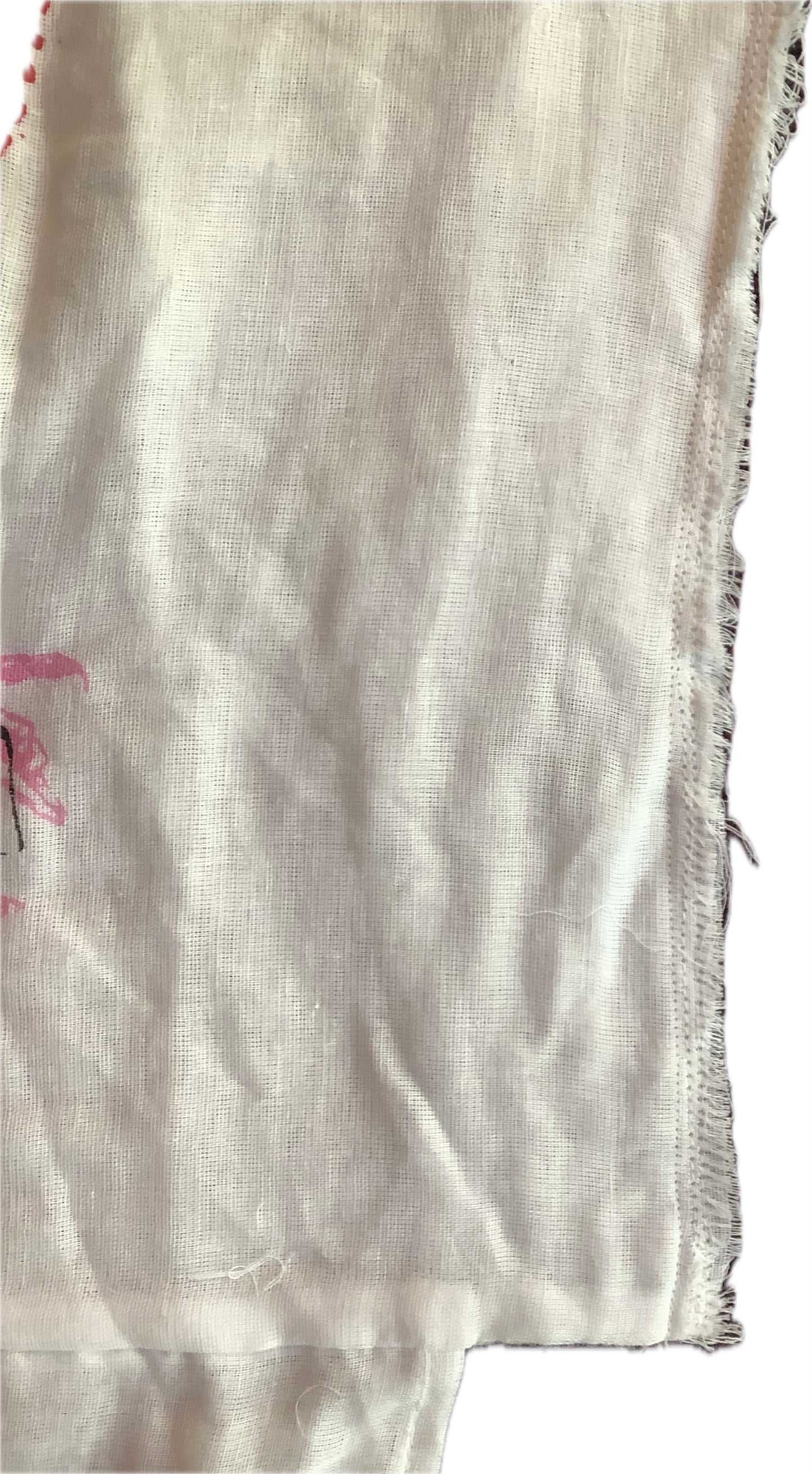 SALE: Destroy  on white MUSLIN    61cms/24” across