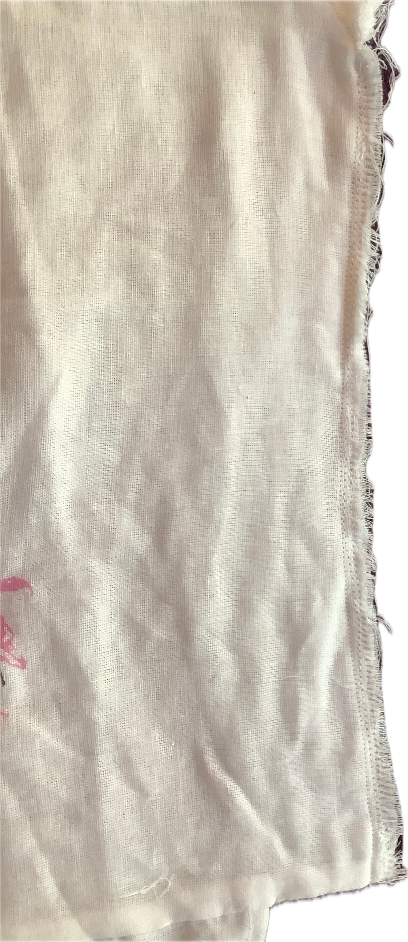SALE: Destroy  on white MUSLIN    61cms/24” across