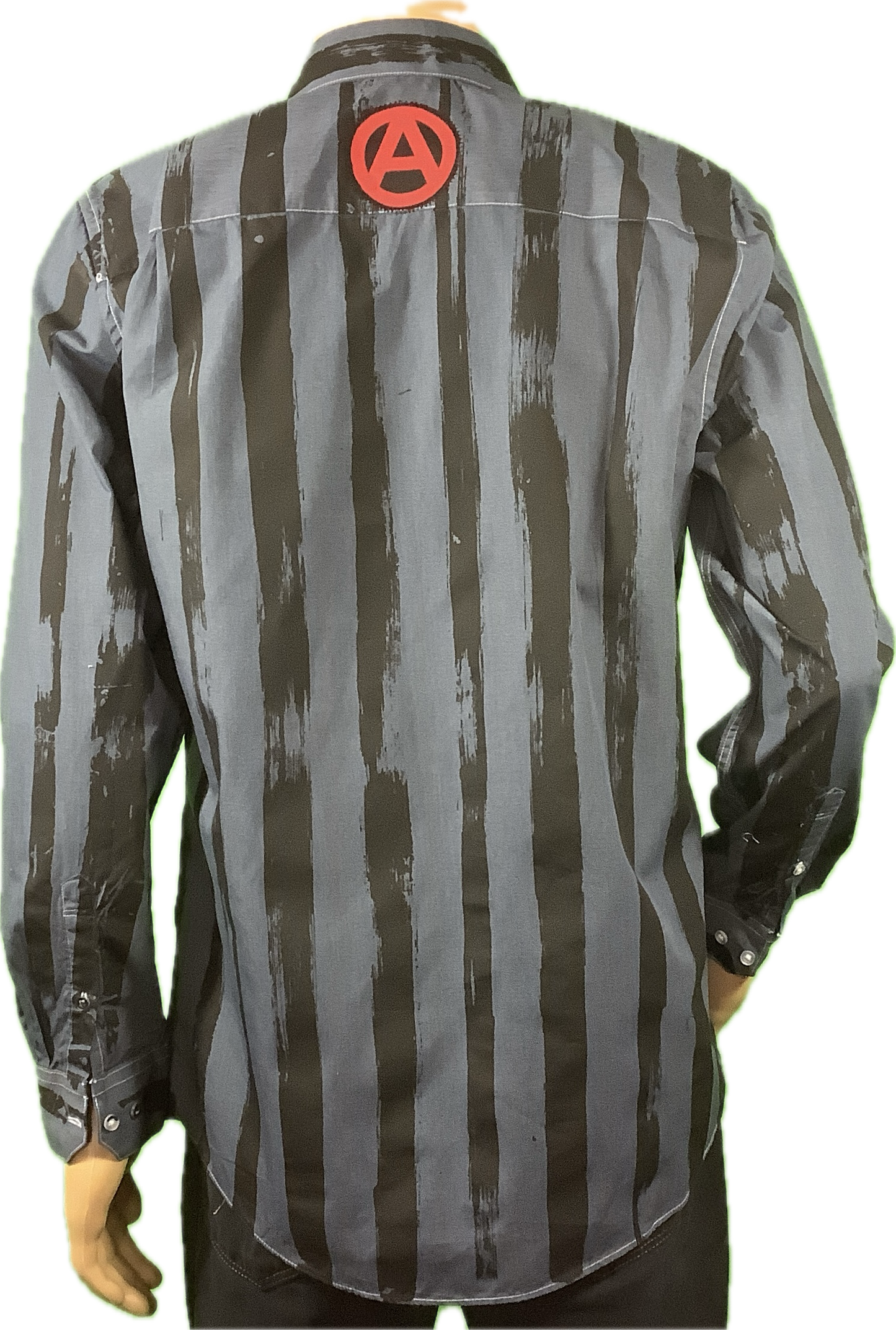 SALE: Anarchist Punk grey shirt neck 15.5 medium £45