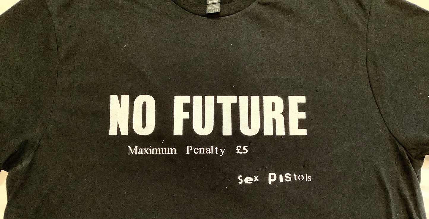 No Future black t-shirt size Large £15