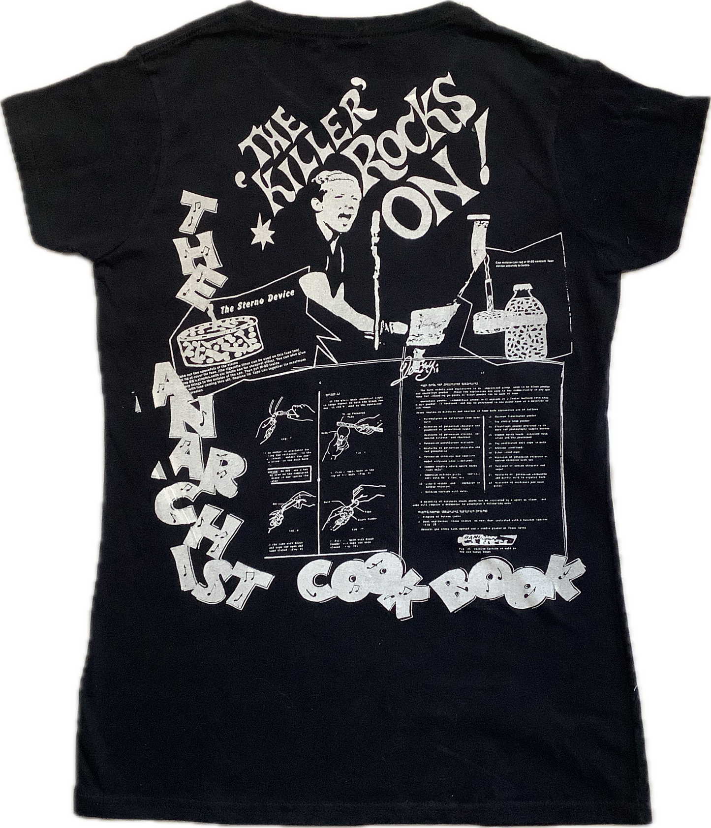 SALE: Vive le Rock white on black WOMEN'S t-shirt £10