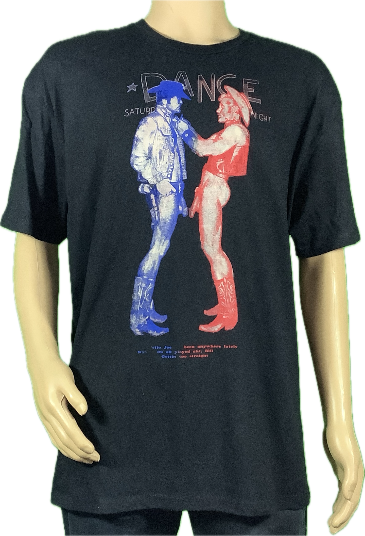 Sample: Cowboys on black T-shirt size 2XL