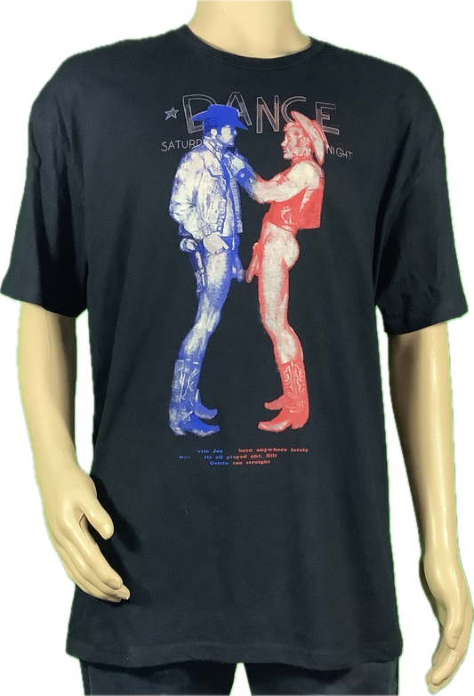 Sample: Cowboys on black T-shirt size 2XL