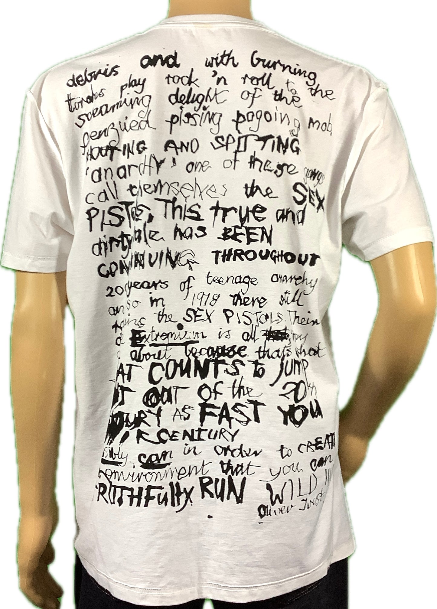 SALE: Oliver Twist on white T-SHIRT size Large