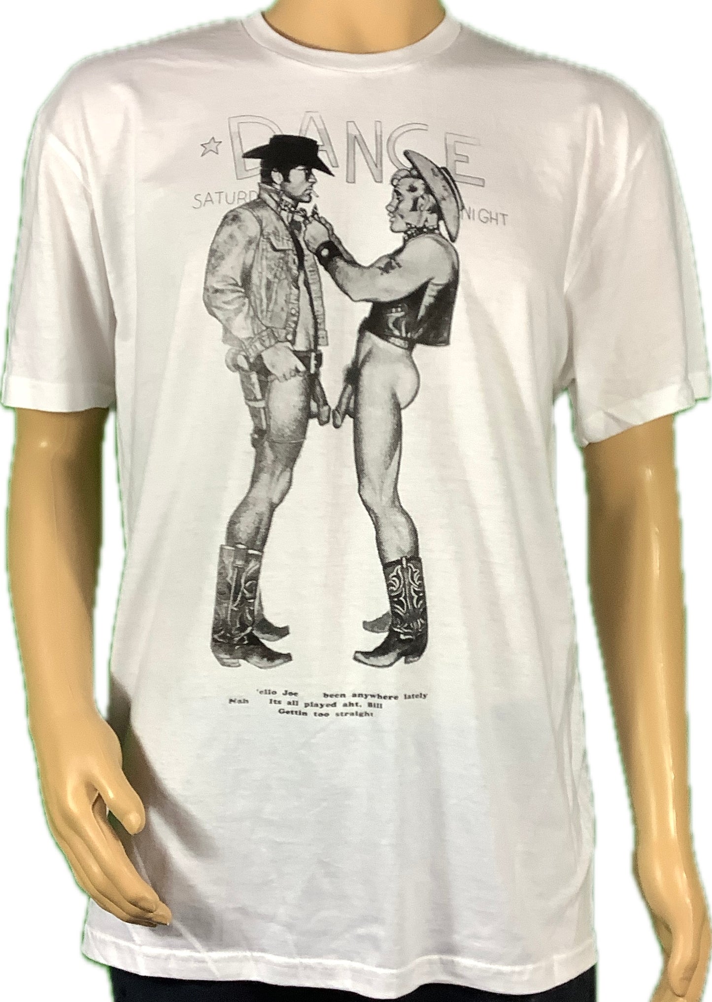 SALE: Cowboys  on white T-SHIRT size Large