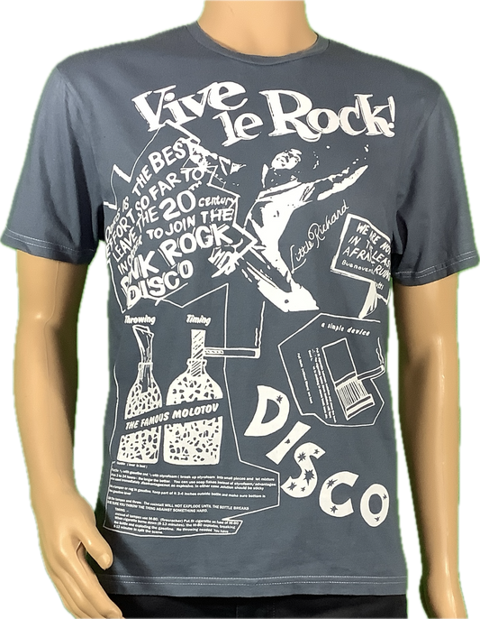 Sample: Vive le Rock  dyed grey t-shirt - medium
