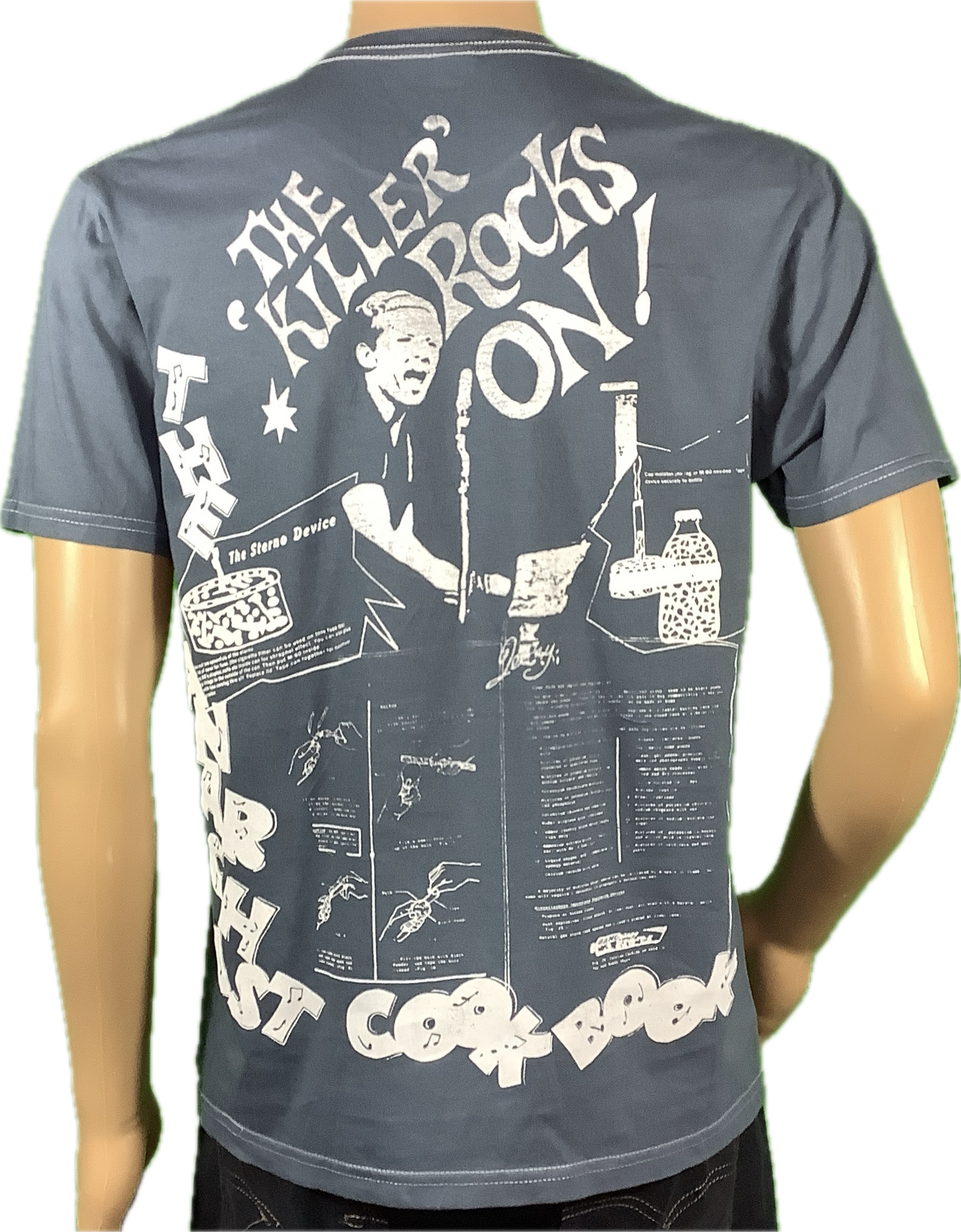 Sample: Vive le Rock  dyed grey t-shirt - medium