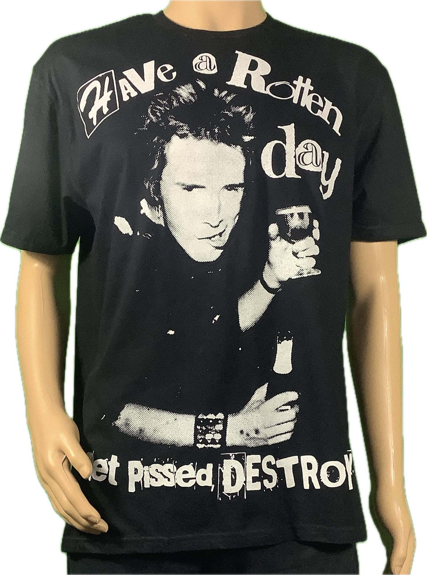 SALE: Rotten Day on Black T-SHIRT size Large 22.5” wide